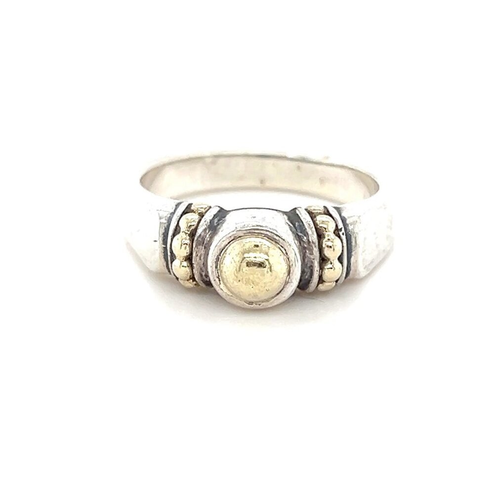 LAGOS Caviar Two-Tone 18K/925 Silver Ring